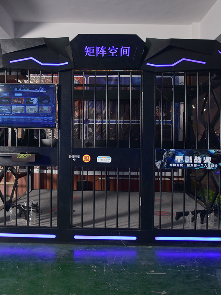 VR cuatro personas en línea batalla a gran escala simulación comercial inmersiva equipo de entretenimiento somatosensorial experiencia de realidad virtual