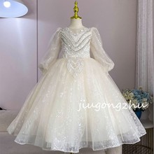 音乐指挥礼服女童大气公主儿童礼服大赛欧式钢琴小众表演出服