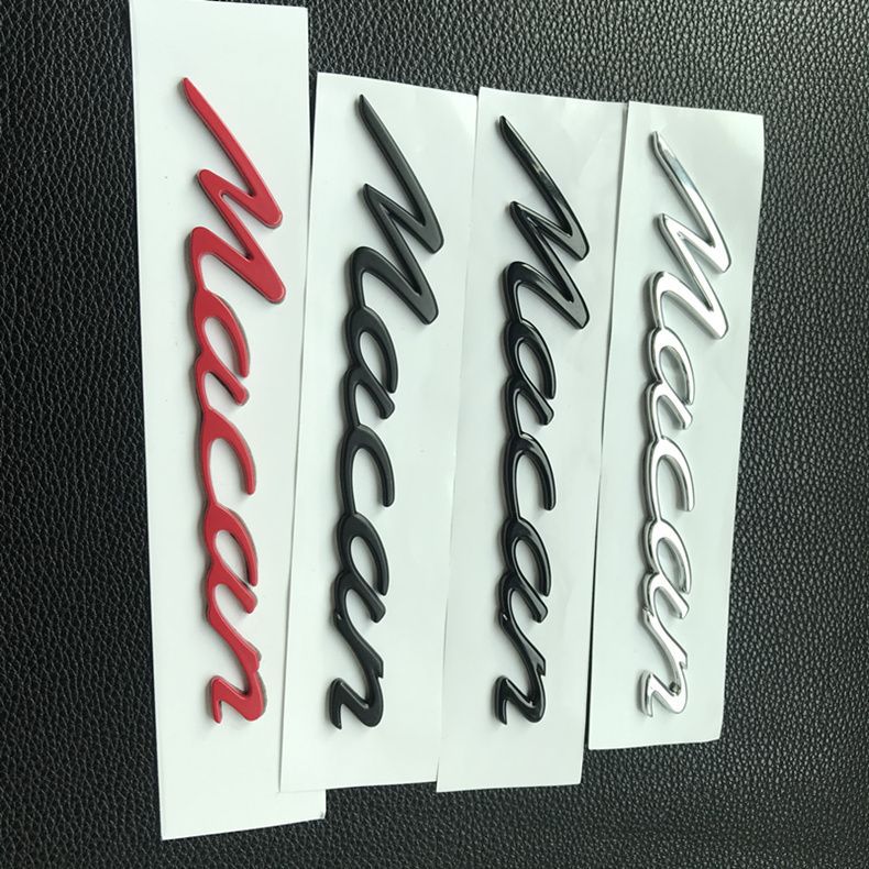 Porsche car emblem, Macan S lettering modification, black lettering for the rear trunk of a Maybach, PORSCHE English logo sticker