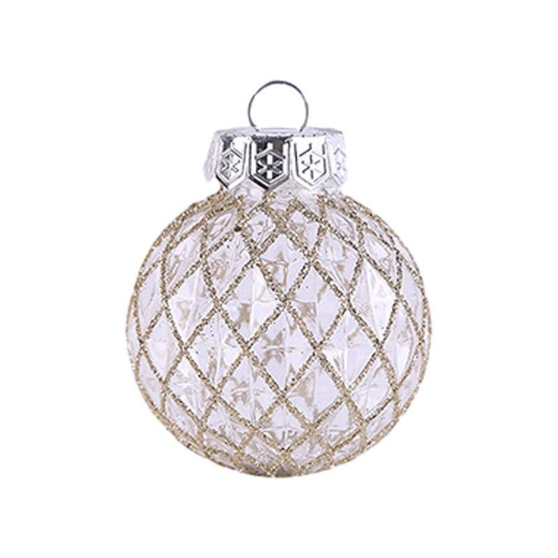 国境を越えた新しいクリスマスボール6cmクリスマスツリー装飾メッキプラスチックボール異形彩色クリスマスボールセットストラップ|undefined