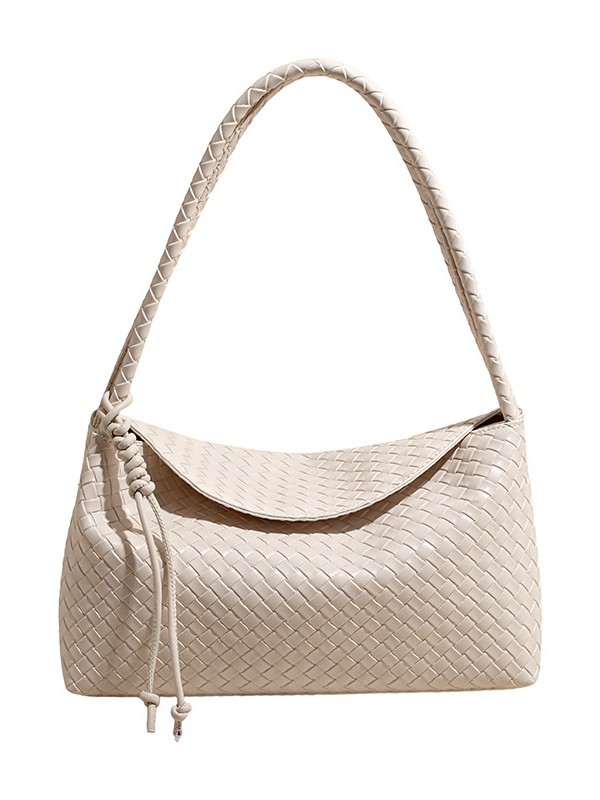 Bolsa de tejido de gran capacidad, bolso de mano de mano de vacaciones, bolso de brazo de dos piezas.