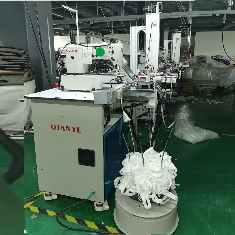 Automatic rubber fitting machine elastic band automatic splicing machine can make mask 0.4cm width rubber machine