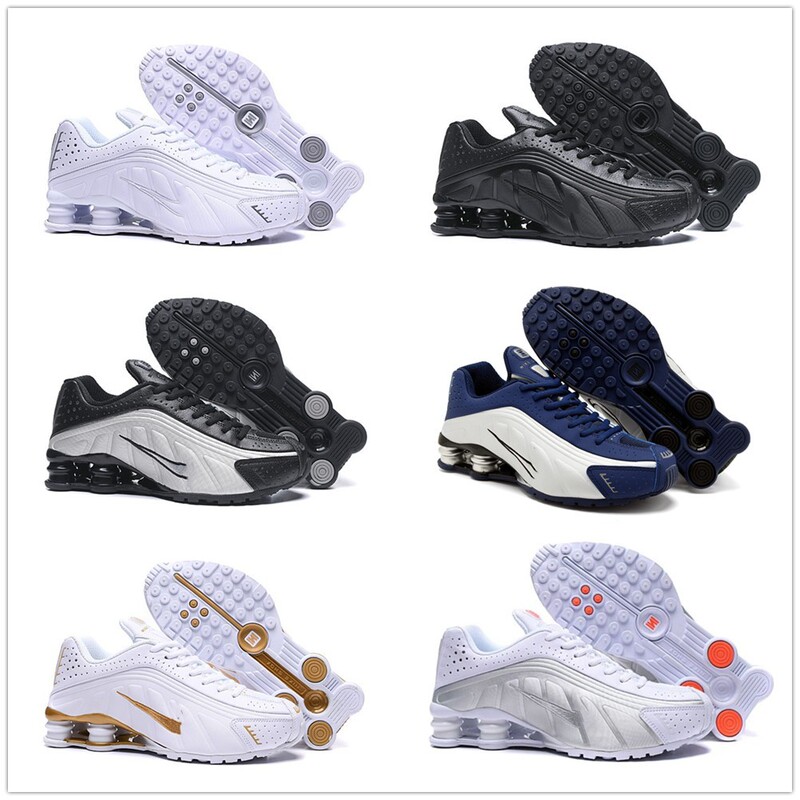 Men's Outdoor Sports Air-Cushion Shoes Shox R4 Neymar Co-Branded Colorful Air Column Running Shoes Cross-Border Export for Men and Women Men's Outdoor Sports Air-Cushion Shoes Shox R4 Neymar Co-Branded Colorful Air Column Running Shoes Cross-Border Export for Men and Women