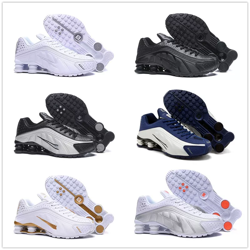 Мужские уличные спортивные подушкообразные кроссовки SHOX R4 Neymar с цветной воздушной колонной, для бега, кросс‑бордерная внешняя торговля, для мужчин и женщин