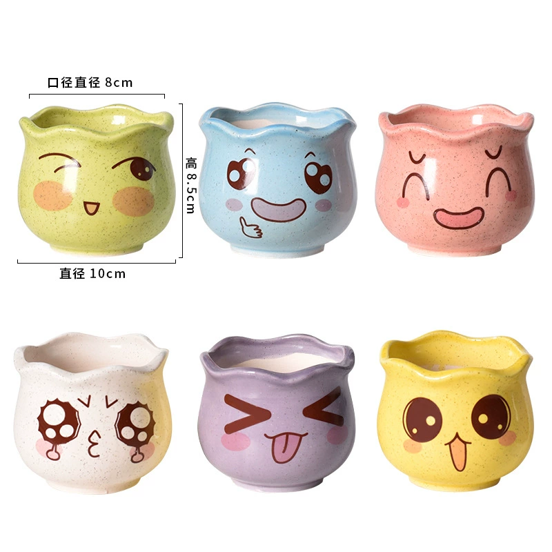 Мультяшная милая table flowerpot, (Cross-border trading), кактус