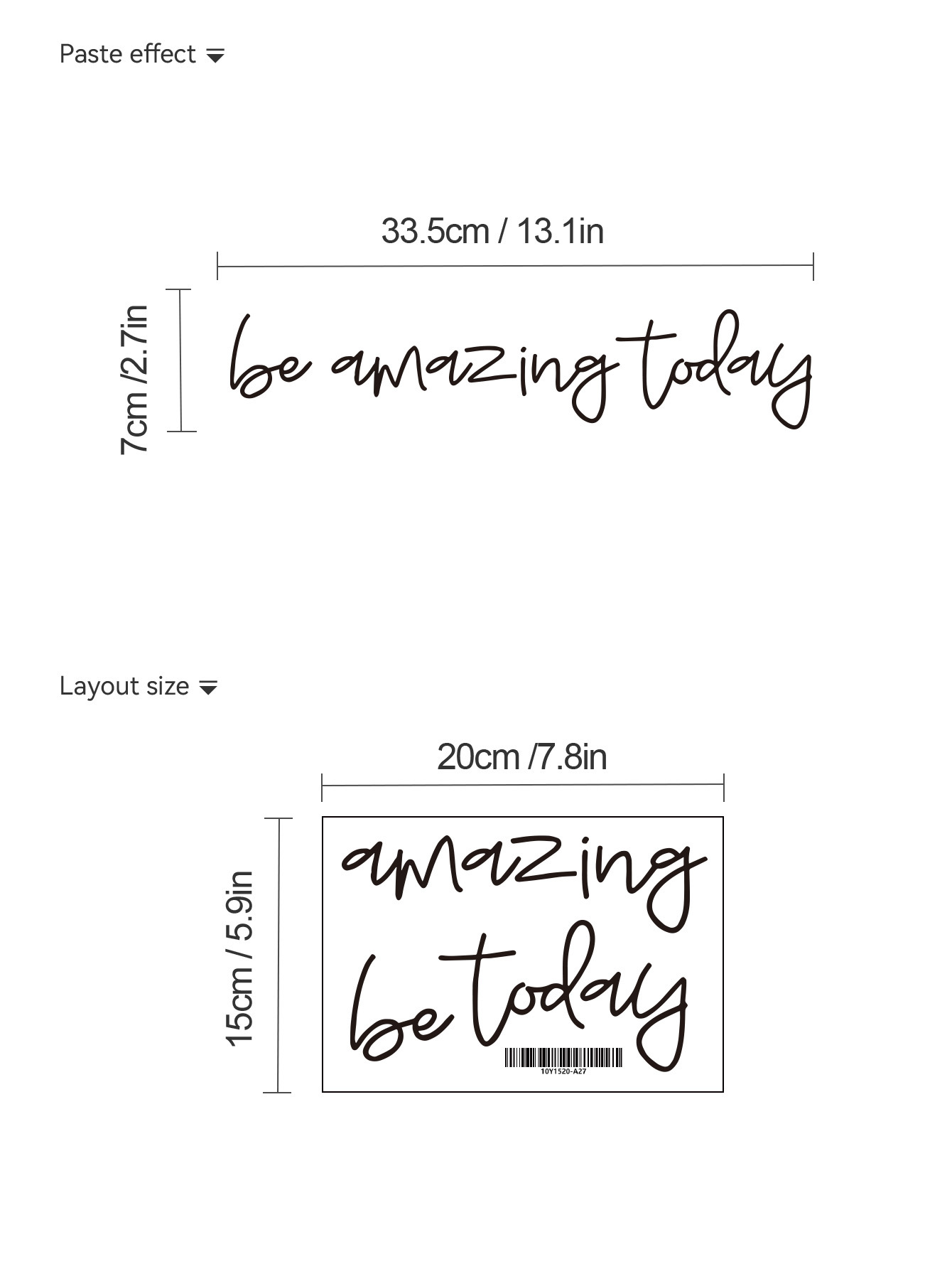 10Y1520-A27/15*20cm * 1 (가방 없음)
