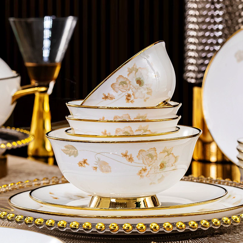 Tableware, high-end ceramic set for home use, European style, light luxury style