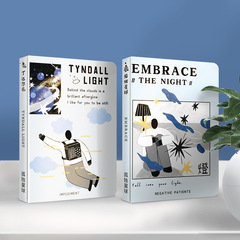 Blank page notebook for Lonely Planet series, artistic and fresh hand-drawn anti-social diary and journal, stationery