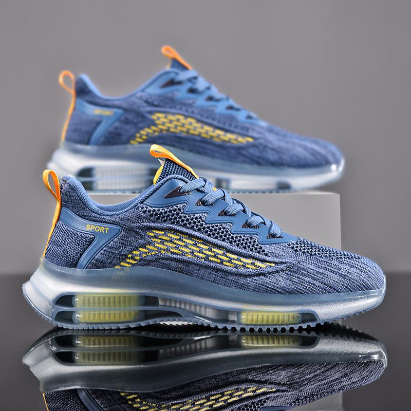 Zapatos de hombre 2025 nuevos zapatos de correr de verano con cojín de aire de moda amortiguador zapatos deportivos casuales con suela gruesa zapatos de papá