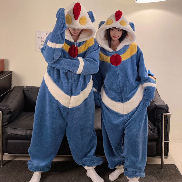 2025 nueva pareja unida hombre pijama de invierno peluche extraño lindo dibujos animados chica ropa de casa conjunto