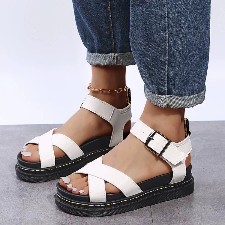 New WOMENS Flatform Summer Ankle Strap Sandals thick base sandals female