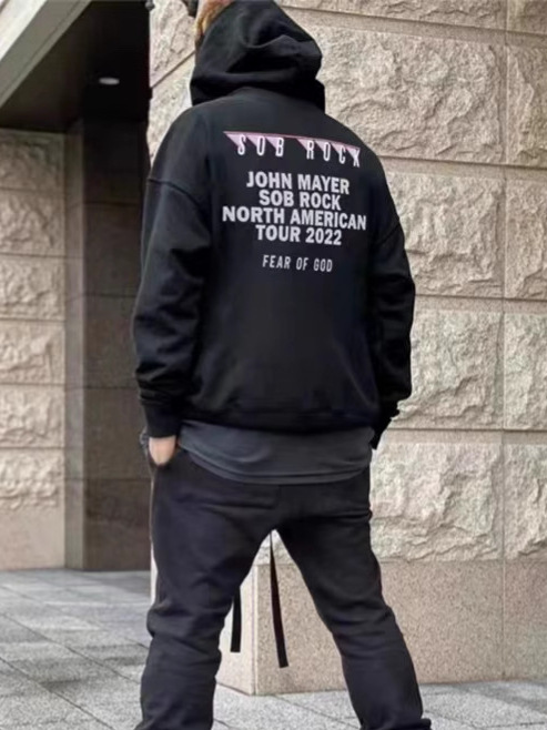 Reunion Essentials Zone band joint SOB ROCK letters printing hoodie…
