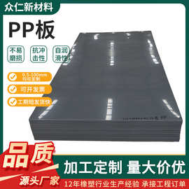 黑色pp塑料板加工冲床胶板聚丙烯塑料板黑色磨砂PP板电器背板PP板
