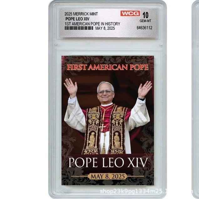 跨境摆饰爆品 Topps NOW 2025 POPE Leo XIV第一位美国教皇收藏卡