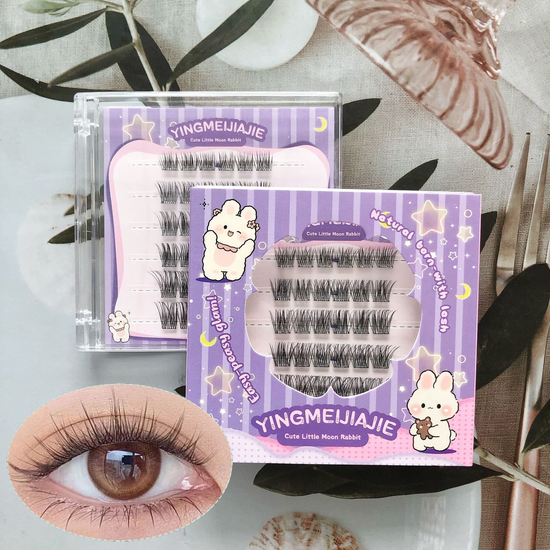 Las pestañas falsas transfronterizas sin pegamento, las nuevas pestañas falsas hechas a mano, las pestañas falsas sin pegamento, las pestañas falsas