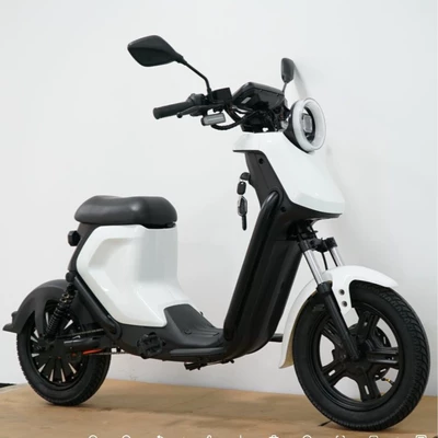 Motorcycle Electric Scooter, Battery-Powered Vehicle, Electric Motorbike, Fast Commuter Vehicle, Electric Motorcycle with Large Pedals