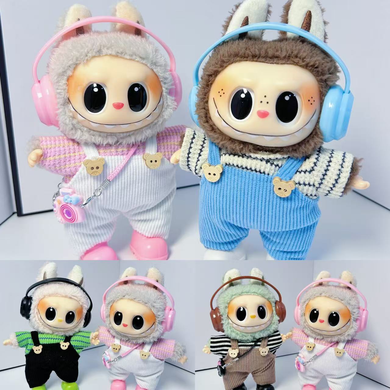 Solo ropa] Una, dos, tres llaves Labubu colgante de ropa Rabubu ropa de bebé Happy baby baby boys