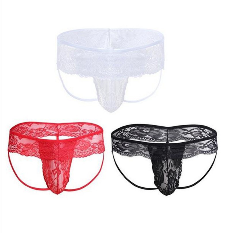 Men's sexy underwear European and American sexy men's lace sexy underwear nightclub stage performance Amazon foreign trade