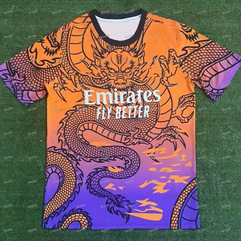 2025 Cross-border Hot Sale Real Madrid Jersey Men's Summer Loose Mesh Breathable Short-sleeved Round Neck T-shirt 3D Printing