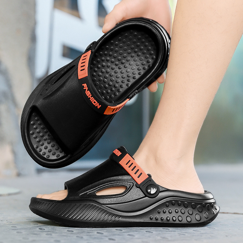Zapatillas hombre 2025 nuevo verano interior casa baño baño antideslizante resistente al desgaste conducción al aire libre sandalias y zapatillas deportivas