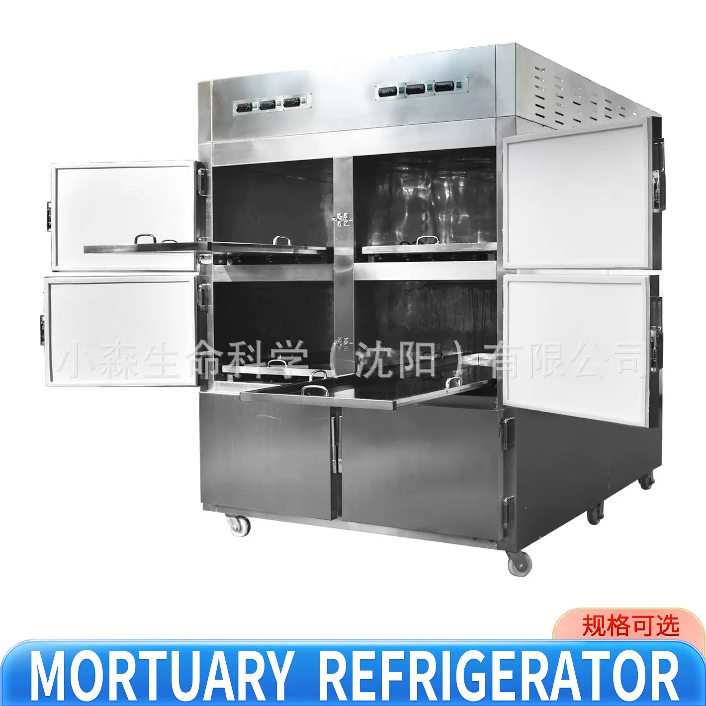 厂家货源可定制6具标本冷冻柜殡仪馆死人保存六开门尸体冷藏箱