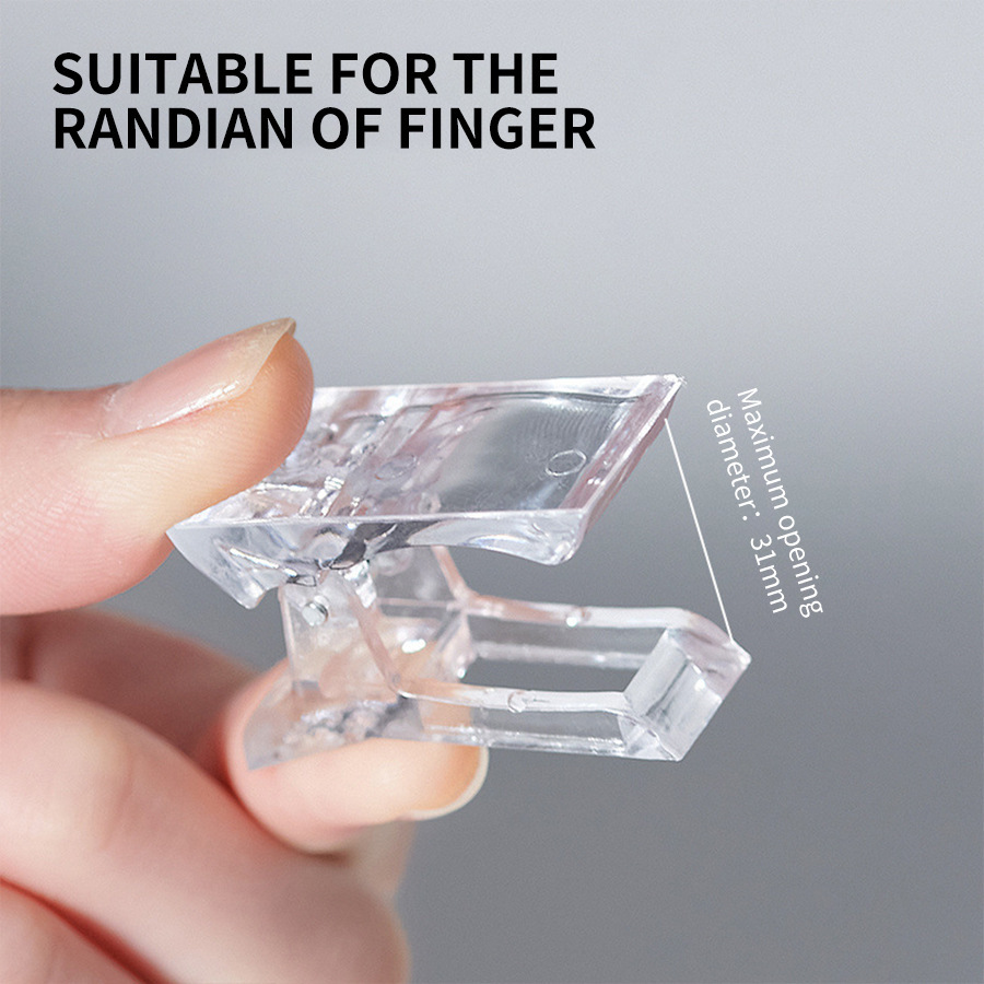 Arte de uñas extensión de cristal pegamento de uñas molde clip de fijación pieza de uñas de cristal que forma el clip pieza de uñas estable no curling herramienta de uñas