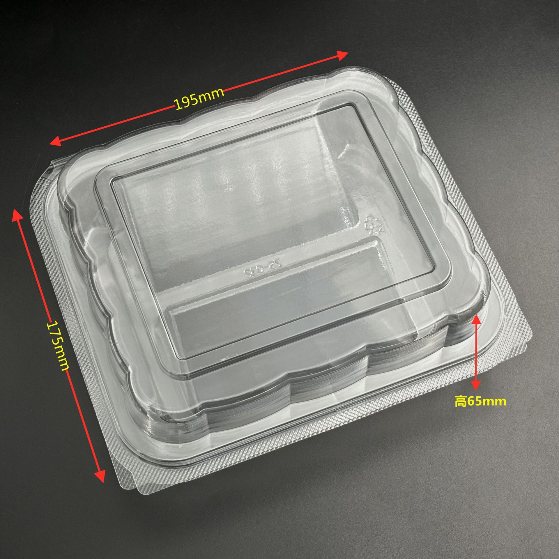 烘焙食品塑料包装盒 日式红豆面包盒斜坡款透明盒子瑞士卷pet包装