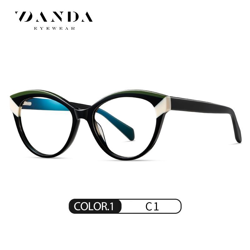 Negro brillante/verde real C1