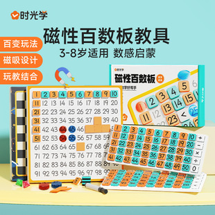 时光学磁性百数板数学教具儿童数学启蒙1到100加减乘除益智教具-阿里巴巴