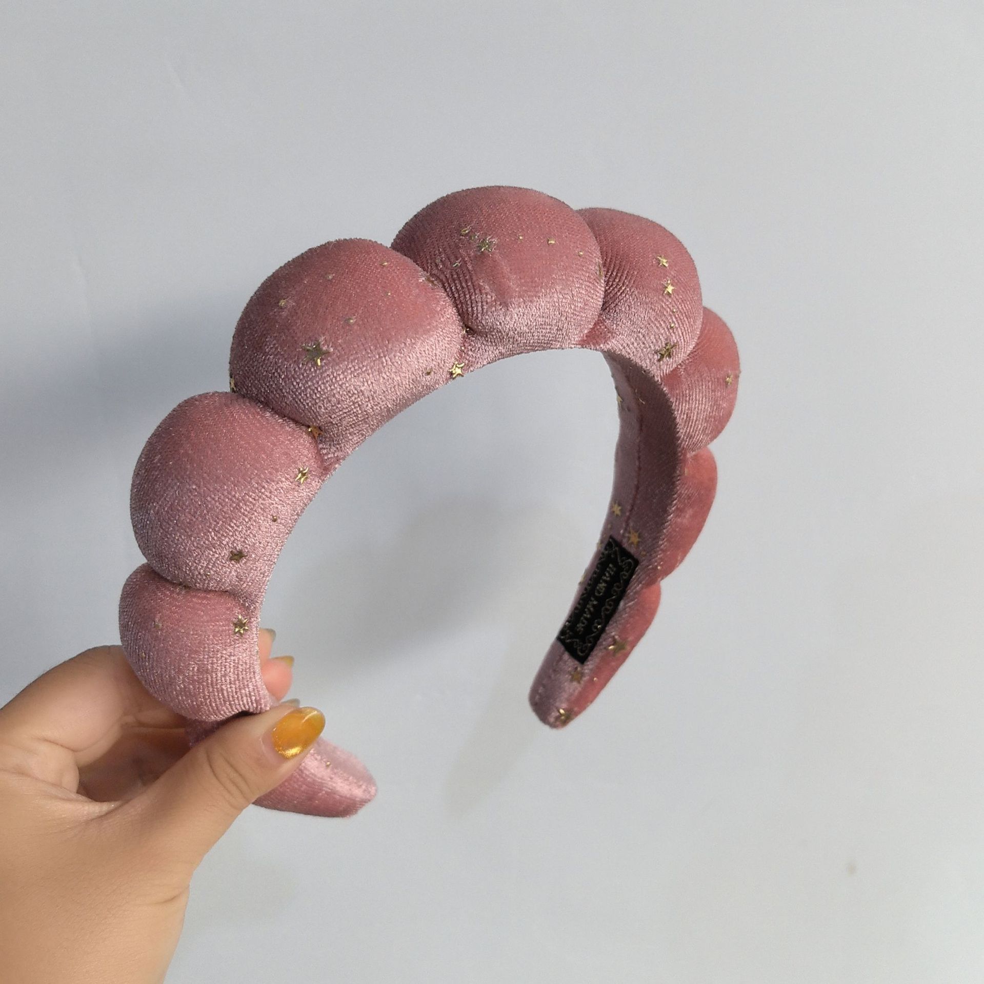 Diadema de Esponja tipo Nube de Tela para Lavado de Cara