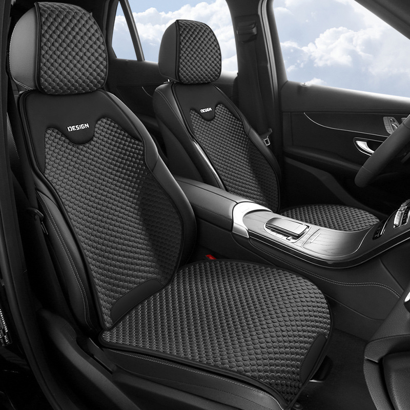 自動車座布団四季通用超薄涼感通気シートカバー夏の涼しい座布団サドルクッション腰座布団