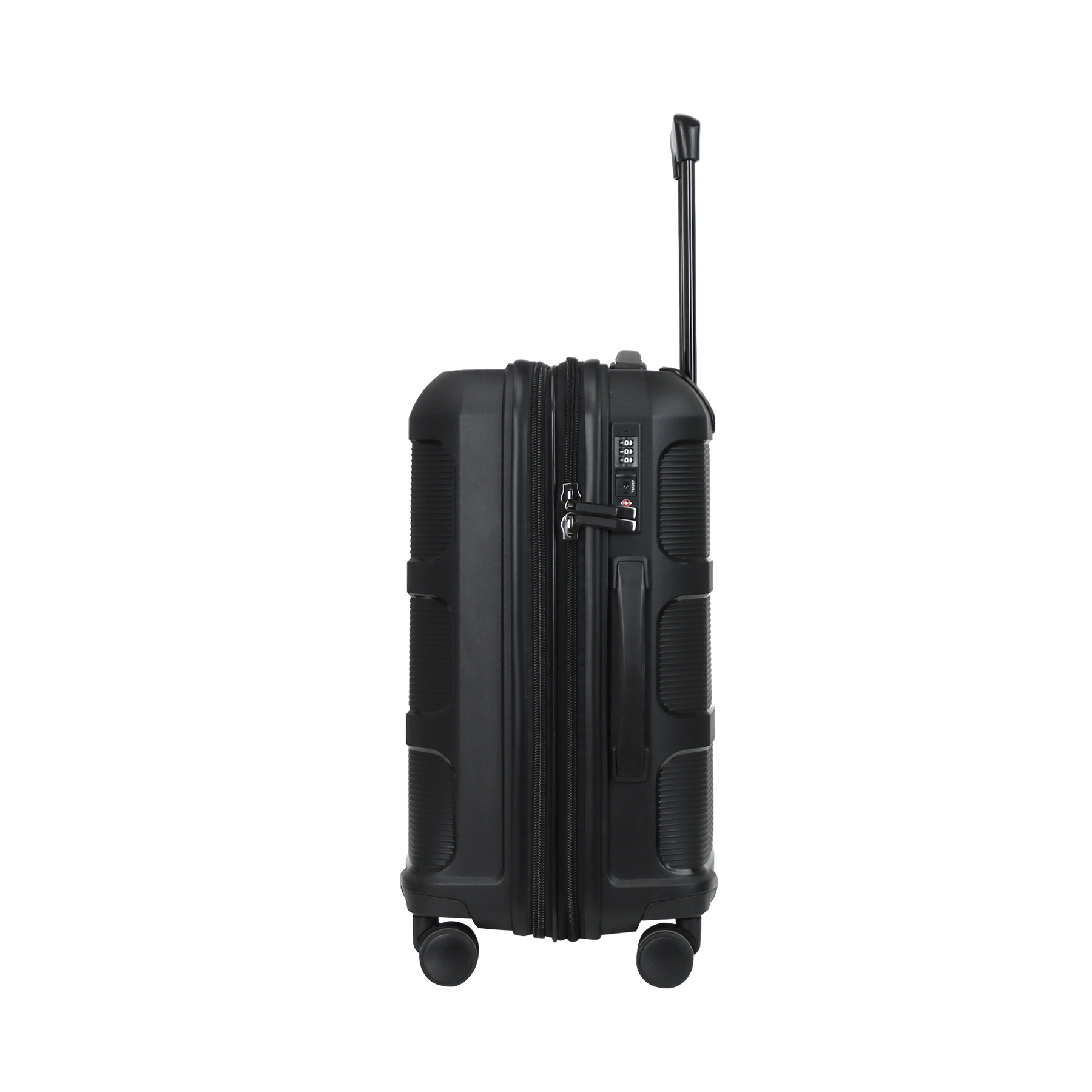 Bộ vali PP siêu nhẹ 3 size 20 24 28 inch khóa TSA du lịch — màu đen, màu tím chi tiết 3