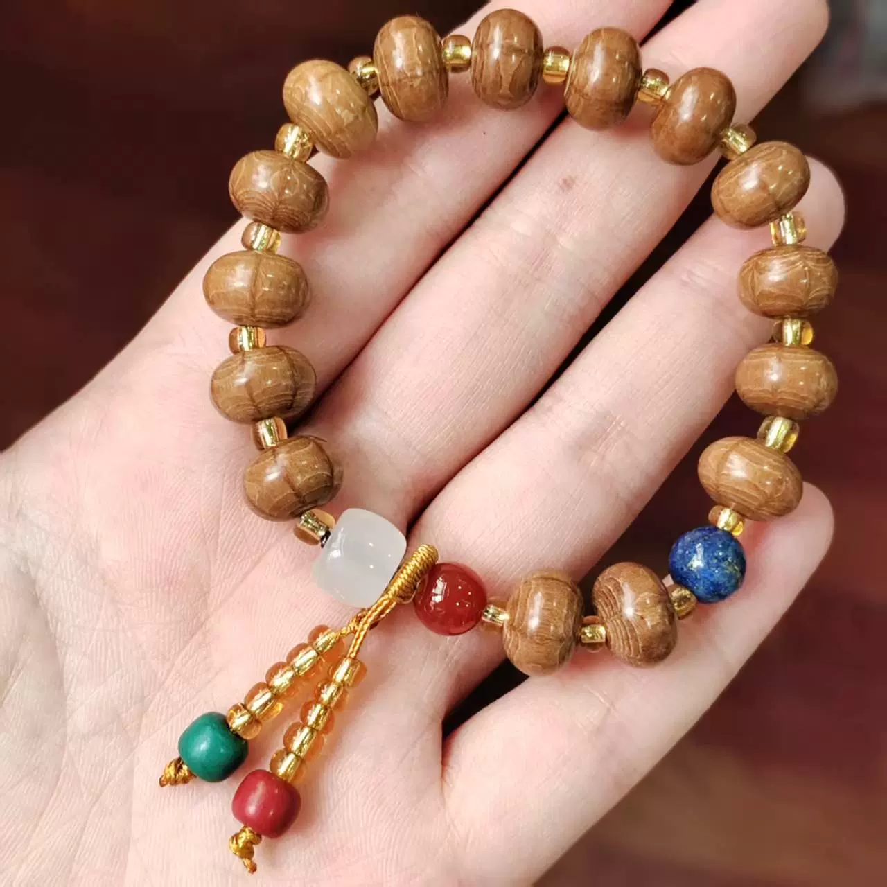 直播带货老料六道木片珠手串女生民族风手链直播间粉丝引流款