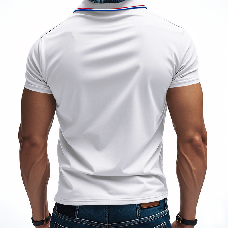 European Size Mesh Men's Polo Shirt Summer Casual Golf Quick Drying Short Sleeved T-Shirt_viptrois.com