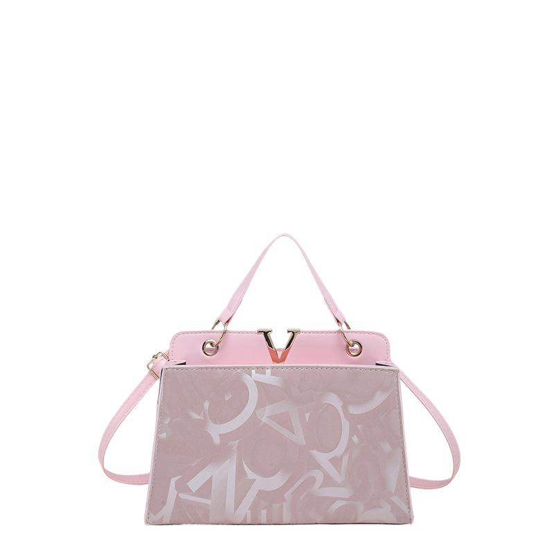 Bolso Cuadrado Bandolera con Estampado de Letras de PU para Uso Diario