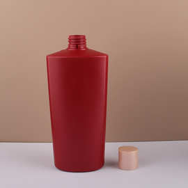 PE材质按压式高级感哑光洗护瓶厂家批发包材棕红色身体乳塑料瓶