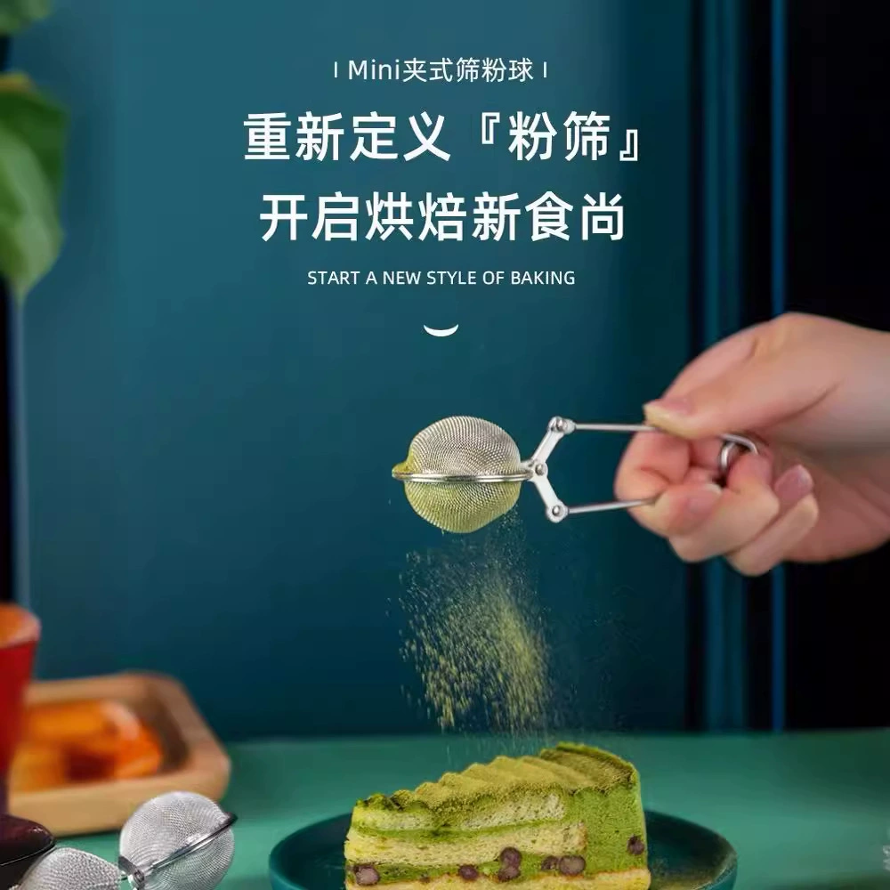 Разбрасывание порошка из нержавеющей стали Артефакт Сверхтонкая герметичная сетка Баночка для выпечки Матча Сетка Экран Какао Порошок Маленькое сито Сито Сахарный порошок Сито