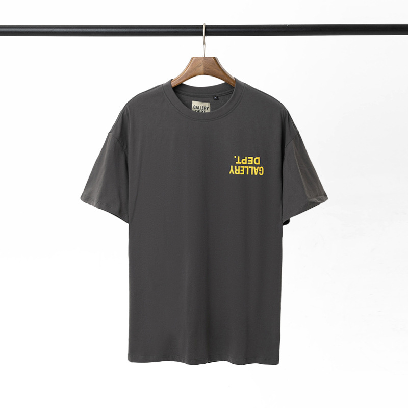 Camiseta de manga corta con estampado Gallery Dept de marca de moda para hombres y mujeres