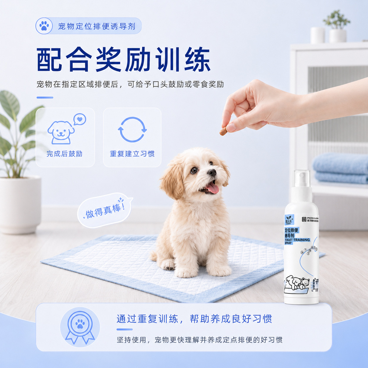Directo de fábrica Inductor de la defecación de mascotas 120ml perro gato inodoro inductor orina y orina posicionamiento entrenamiento inodoro spray