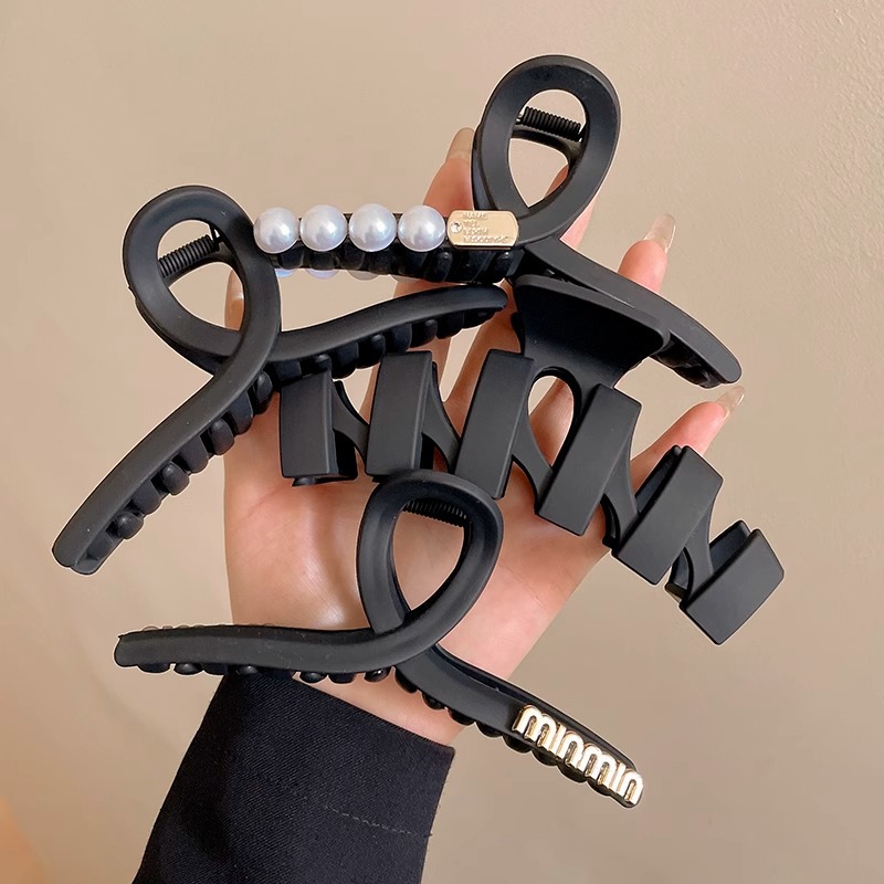 Clip de tiburón grande Cabeza trasera femenina updo artefacto temperamento horquilla tocado clip de pelo de alta calidad accesorios para el cabello clip horquilla