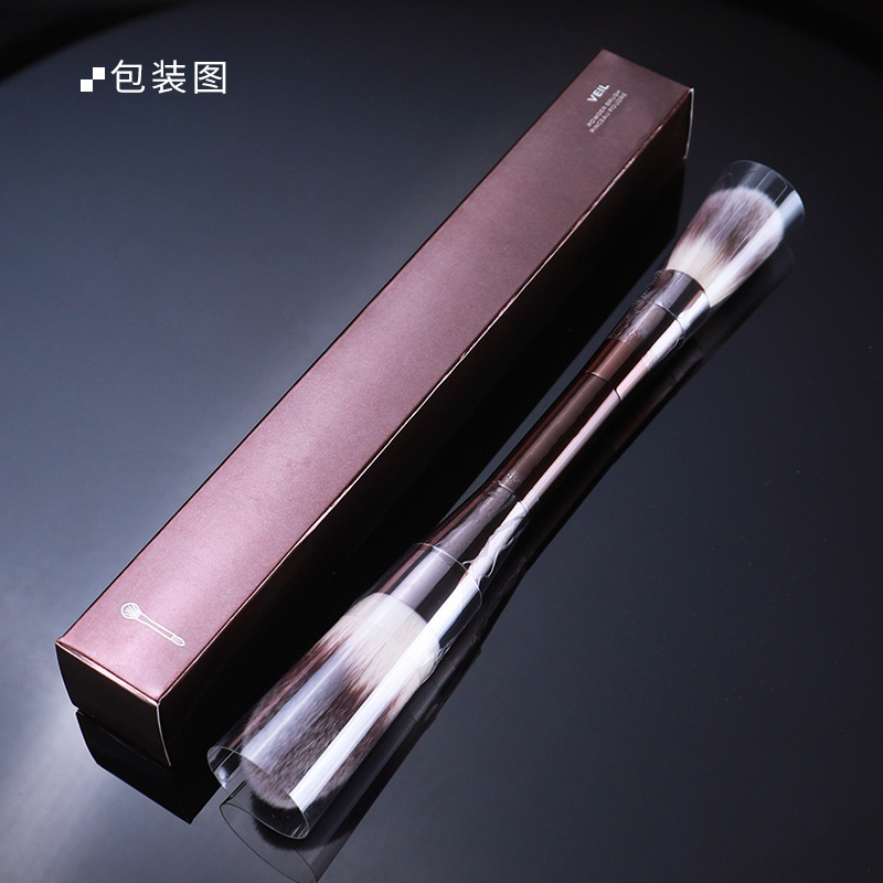 Brocha de maquillaje HG, brocha de doble punta de alto brillo, brocha para polvos, brocha de maquillaje, brocha de maquillaje Cangzhou, brocha grande tipo llama, brocha para polvos