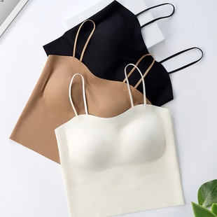 Top with cups, vest, summer bra, base thin tube top, underwear, lifting effect, beautiful back