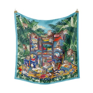 Decorative Silk Scarf Small Square Scarf Female Mother Gift-giving Real Silk Hangzhou High-end Silk Scarf Autumn and Winter High-end Gifts
