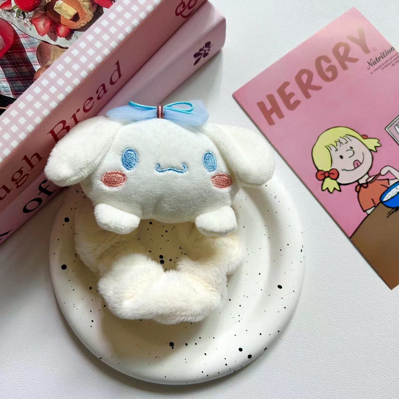 Dulce lindo peluche kt felino círculo de intestino grueso estudiante dulce felina elás negro rosa chica joyería de cabello cabello cabello