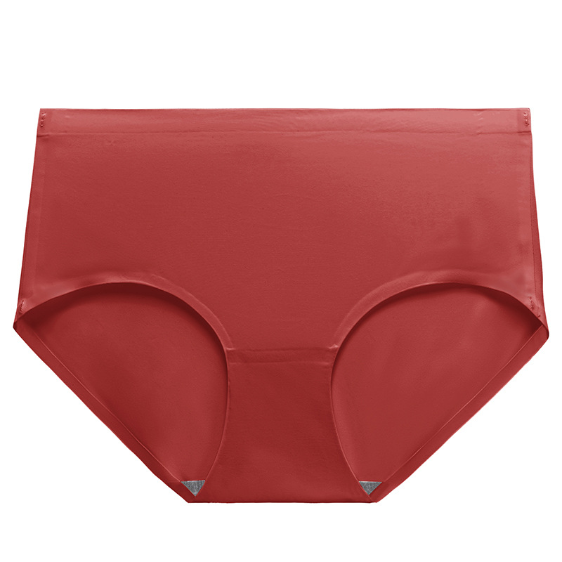 Color sólido simple cintura media chica verano ropa interior de seda de hielo cómodo transpirable delgado de una pieza escritos de las mujeres al por mayor