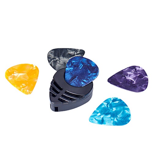 Guitar pick box wholesale electric acoustic guitar pick universal celluloid color pick clip ABS plastic shrapnel