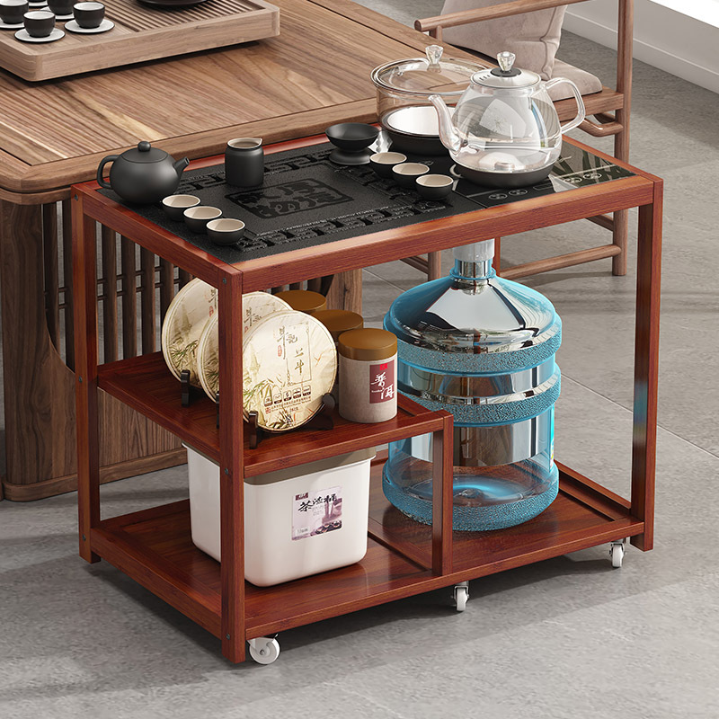 Mobile Side Table with Integrated Tea Table, Kettle, Tea Cabinet, Living Room Sofa Side Cabinet, Tea Cart, Tea Set