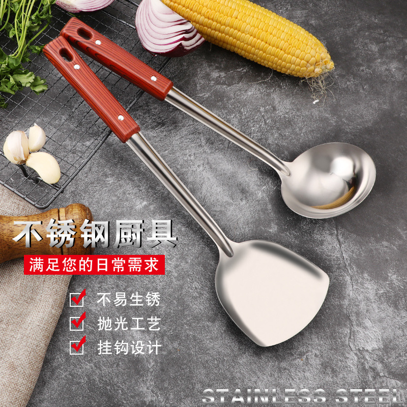 acero inoxidable set de pala de cocina para cocinas caseras, cucharas de grado de alimentos