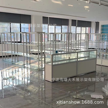 商場超市外貿公司工廠樣品展示玻璃櫃玻璃陳列架鋁合金玻璃貨架