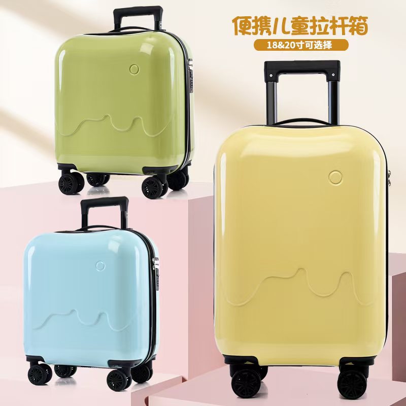 Mini Kidsren's Suitcase 18inch Boardable Kidsren's Trolley Case 20-Inch Universal Wheel with Cup Holder Kidsren's Suitcase